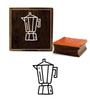 Printtoo Grinder Jug Design Brown Wooden Rubber Stamp Scrap-Booking Block-2 X 2
