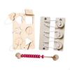 3x Busyboard Toy Early Educational Shape Matching and Abacus Bead Button