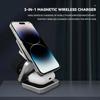3 In 1 Foldable Magnetic Wireless Charger For Magsafe iPhone 16 15 14 13 12 IWatch AirPods 3/2 Fast Charging Holder Dock Station