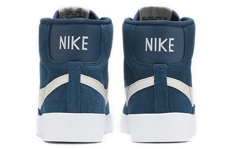 Nike Кроссовки Blazer Mid Vintage замшевые сине-белые женские AV9376-403