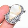 Mother Of Pearl Handmade 925 Sterling Silver Jewelry Ring Size 7.5 W8i25