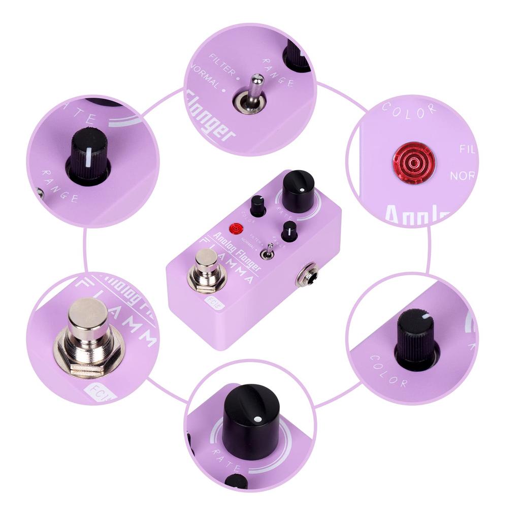 FLAMMA FC15 Аналоговый фленджер педаль для гитары Фиолетовый