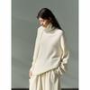 Shi Ji Wool High Neck Loose Sweater - Cozy Autumn Long Sleeve Pullover