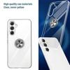 Protective Case - BOOLING - for Samsung Galaxy A25 5G - Shockproof - Transparent Silicone - Rotating Ring