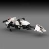 Космический фильм Speeder Bike Белый Строительные блоки Модель транспортного средства Игрушки Костюм для взрослых и детей Коллекция 61 предмет