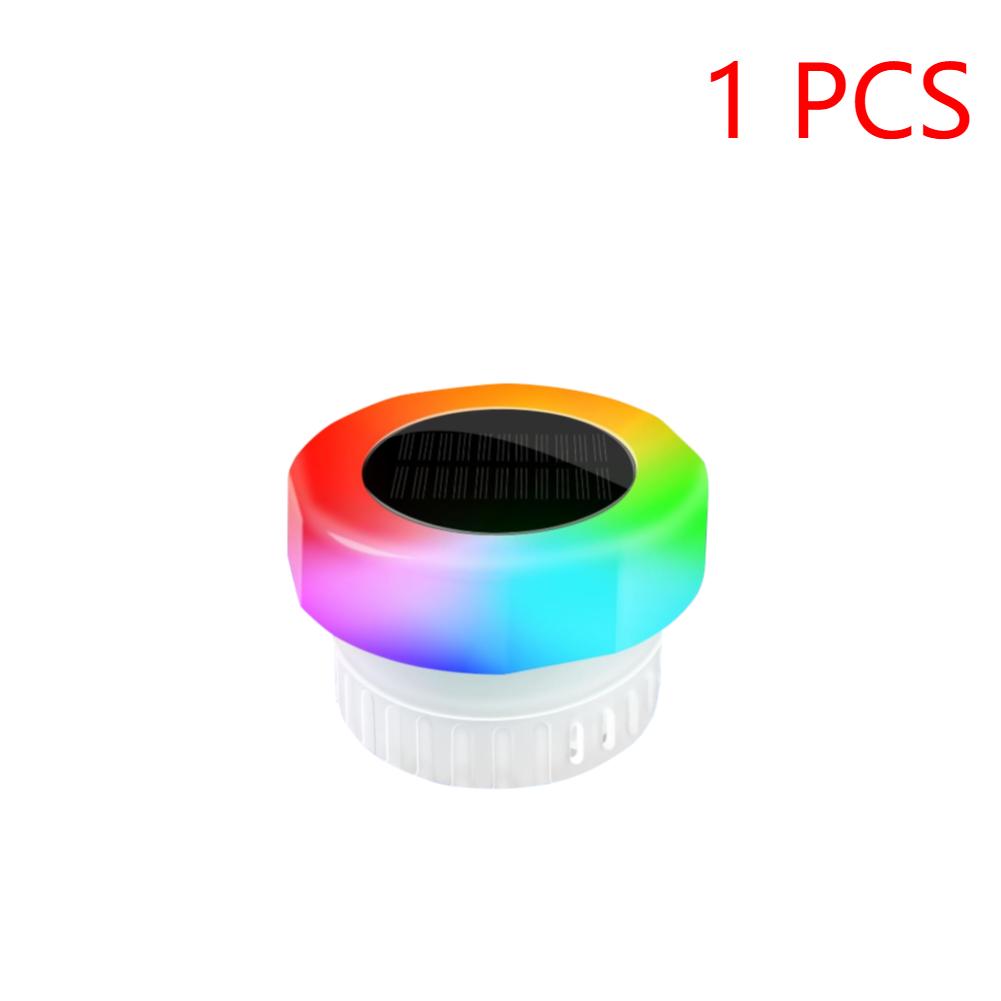 Солнечный регулируемый дозатор хлора для бассейна с разноцветной подсветкой, плавающий хлоратор для бассейна, спа-бассейна, ванны для создания ночной атмосферы