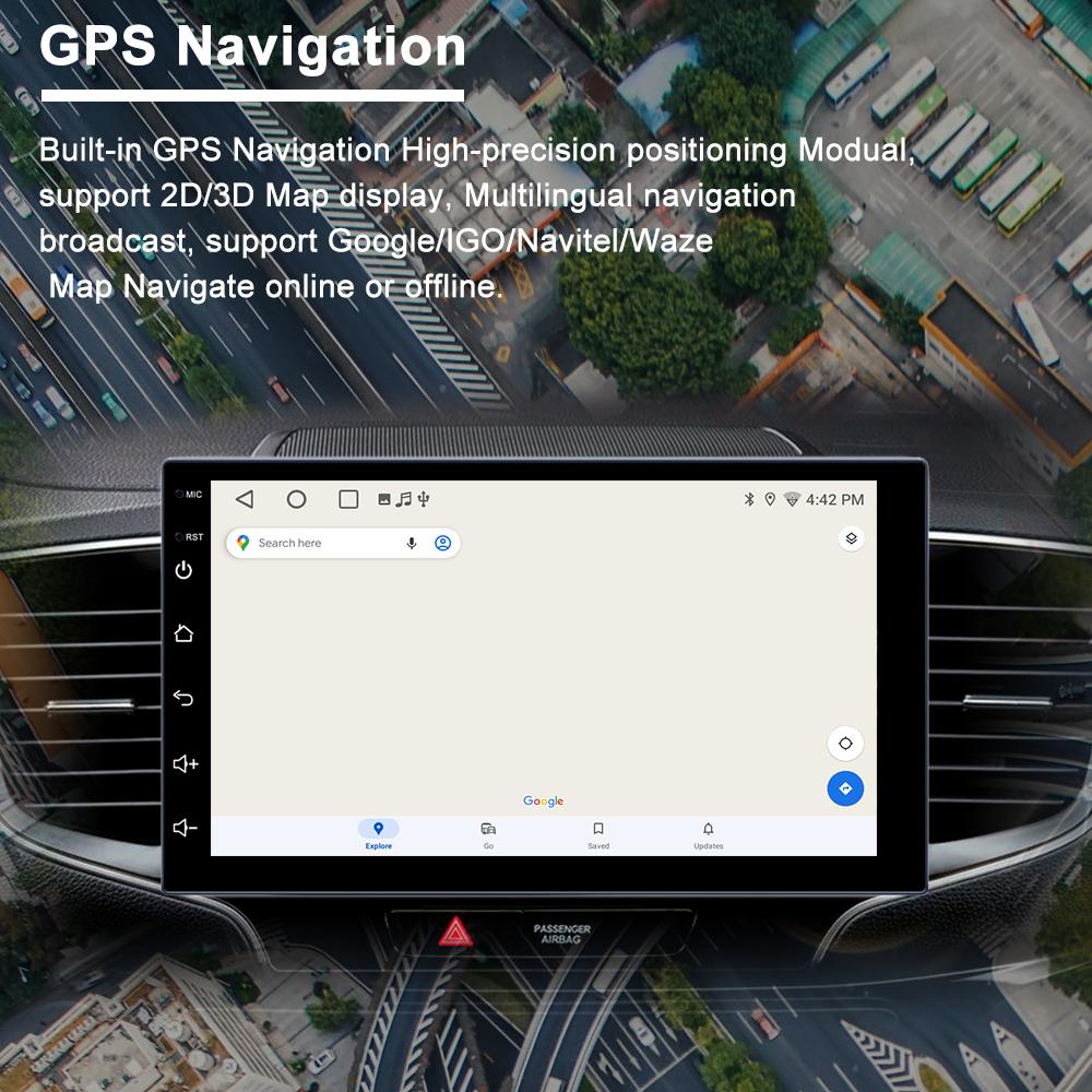 Reakosound 1 Din Регулируемая универсальная автомобильная стереосистема Радио Android 7-дюймовый сенсорный экран FM GPS навигация Apple Carplay Android-auto