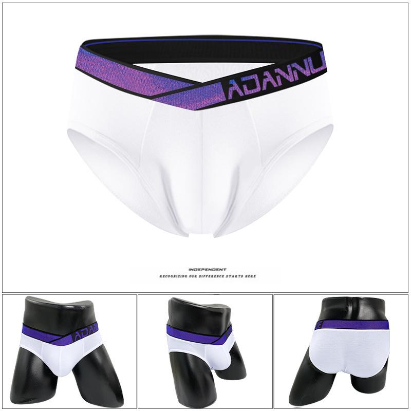 Men's Low-Rise Laser Gradient Briefs - Breathable Modal with U-Convex Pouch and Hip-Lifting Design