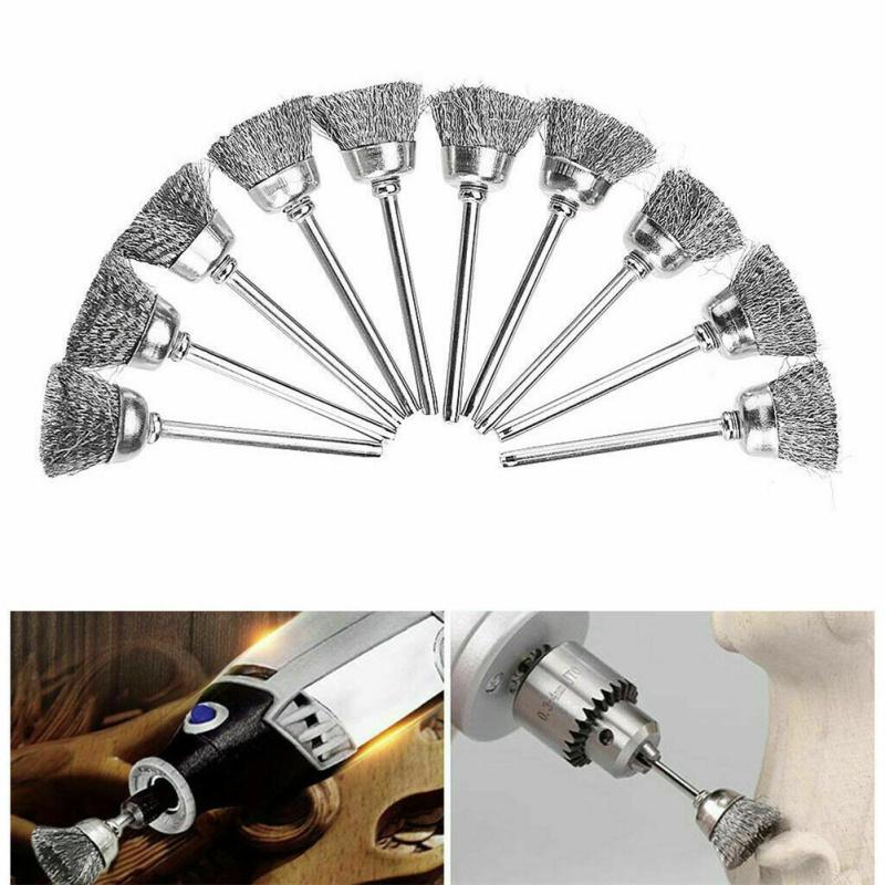 45 шт./компл. проволочные щетки из нержавеющей стали, практичные аксессуары для полировки, совместимые с Dremel