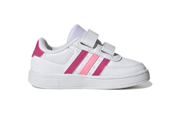 adidas Neo Breaknet 2.0 Нескользящие Устойчивые к истиранию Низкие детские кроссовки для малышей Белый Розовый Младенец и малыш hp8973