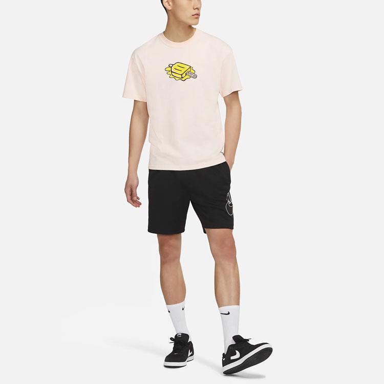 Nike SB Popsicle Print Skateboarding Вязаная футболка с короткими рукавами Мужские топы Розовые DD1317-805