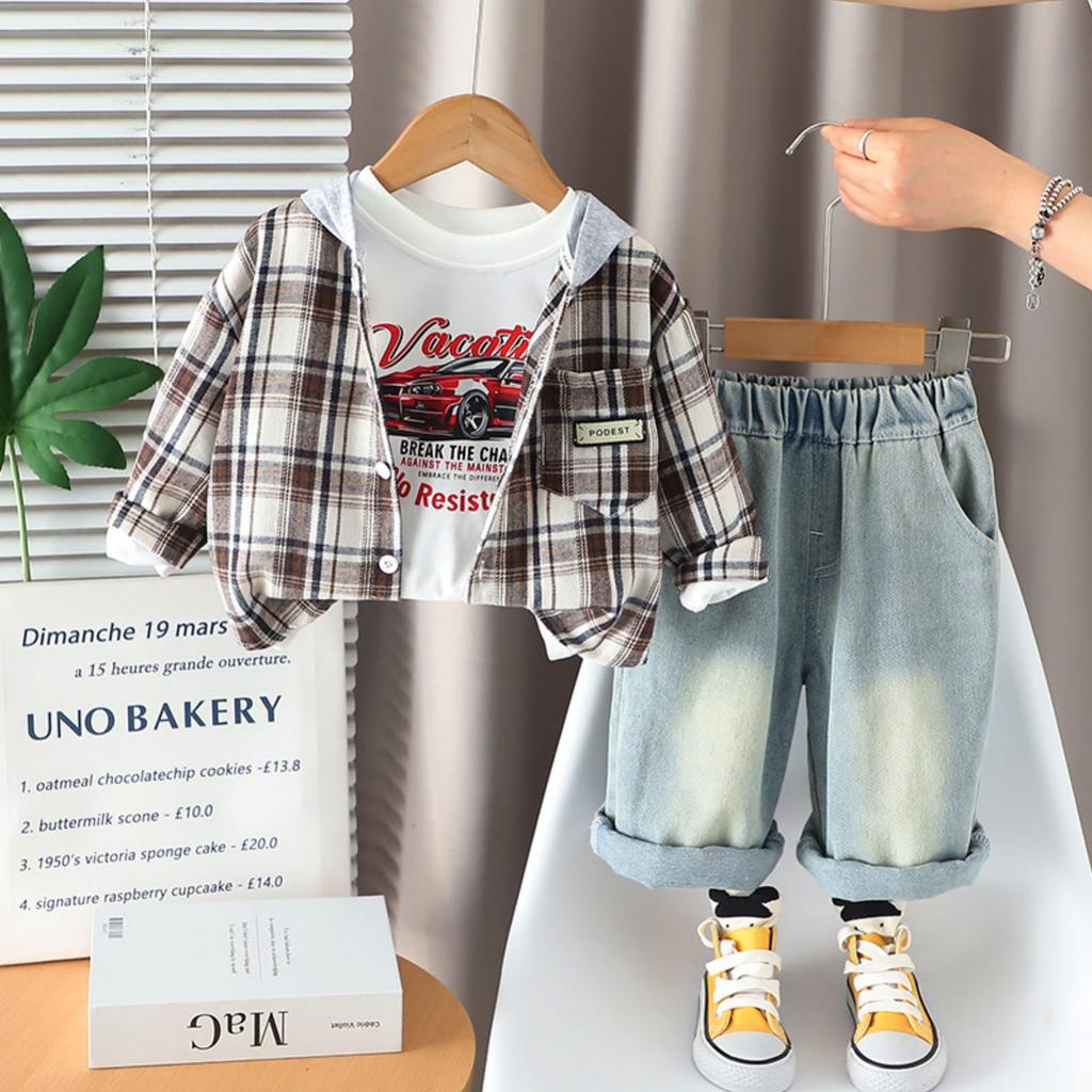 Детский повседневный комплект с длинным рукавом, удобные наряды для повседневной носки