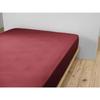 Drap housse - Gaia - 90 x 190 cm - Gaze de coton - Couleur lie de vin - Extensible 30 cm