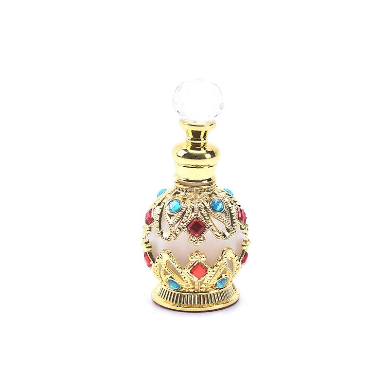 1X винтажный металлический флакон для духов в арабском стиле, пустые многоразовые бутылки, контейнер