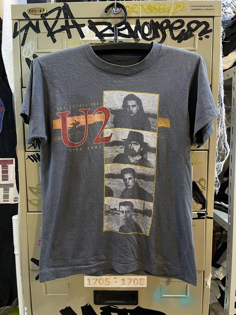 U2 rock band Dark Heather T-shirt 1987 Retro style Tee Unisex NH15585
