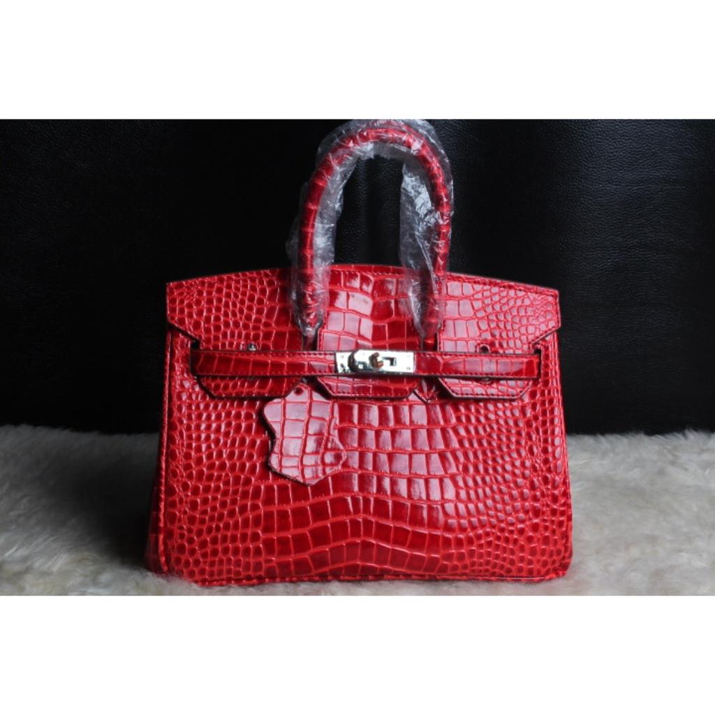 FD64102940 осень и зима новая платиновая серия макарон узор крокодила портативная наплечная сумка из коровьей кожи 25 см