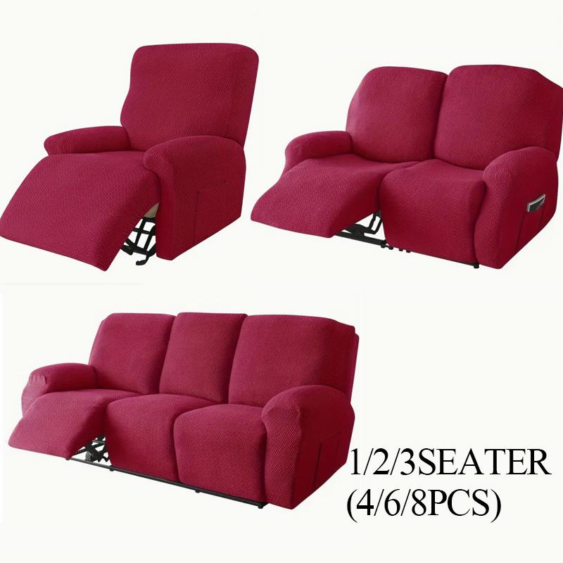Recliner Sofa Cover For Living Room 1/2/3 Seater Cheap Lazy Boy Relax Jacquard Slipcover Protector Elastic Armchair Chair Cover