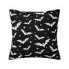 Custom Halloween Goth Bat Throw Pillow Case Living Room Decoration 3D Print Sofa Chair Cushion Cover Polyester Cozy Pillowslip