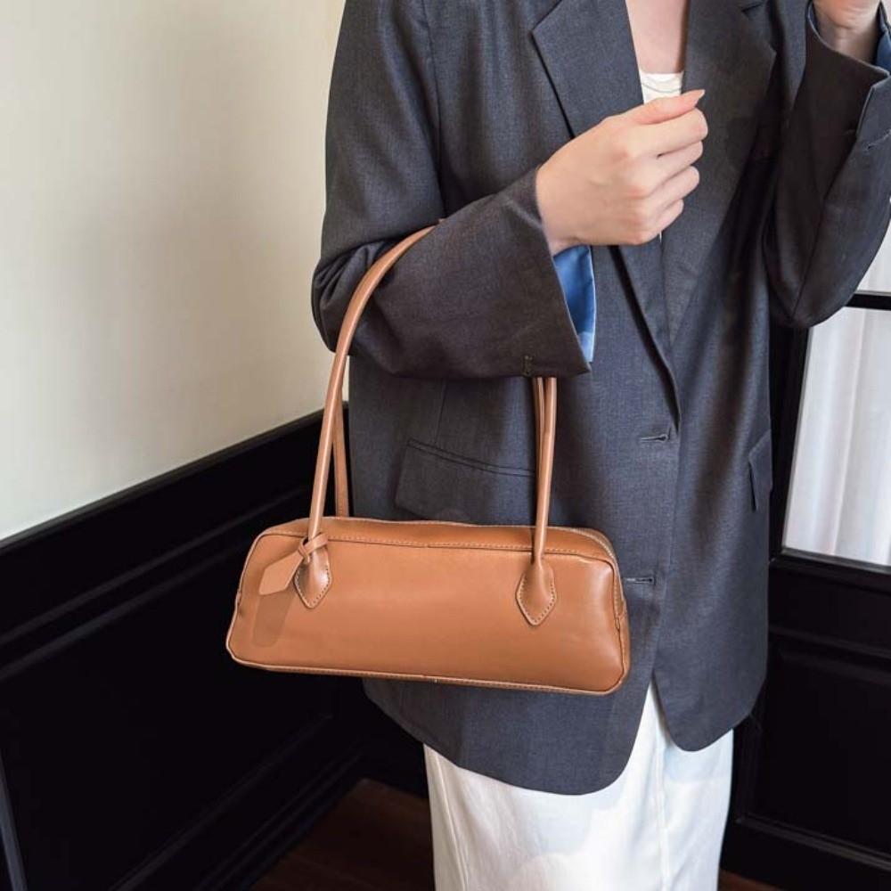 Вместительная ПУ сумка через плечо в корейском стиле, текстурная сумка под мышкой, сумка-багет, женская