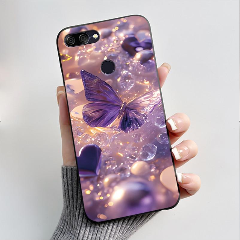 For Asus Zenfone Max Plus M1 ZB570TL X018 Case Fashion Butterfly Flowers Soft Black Silicone Cover For Asus Max Plus M1 Bumper