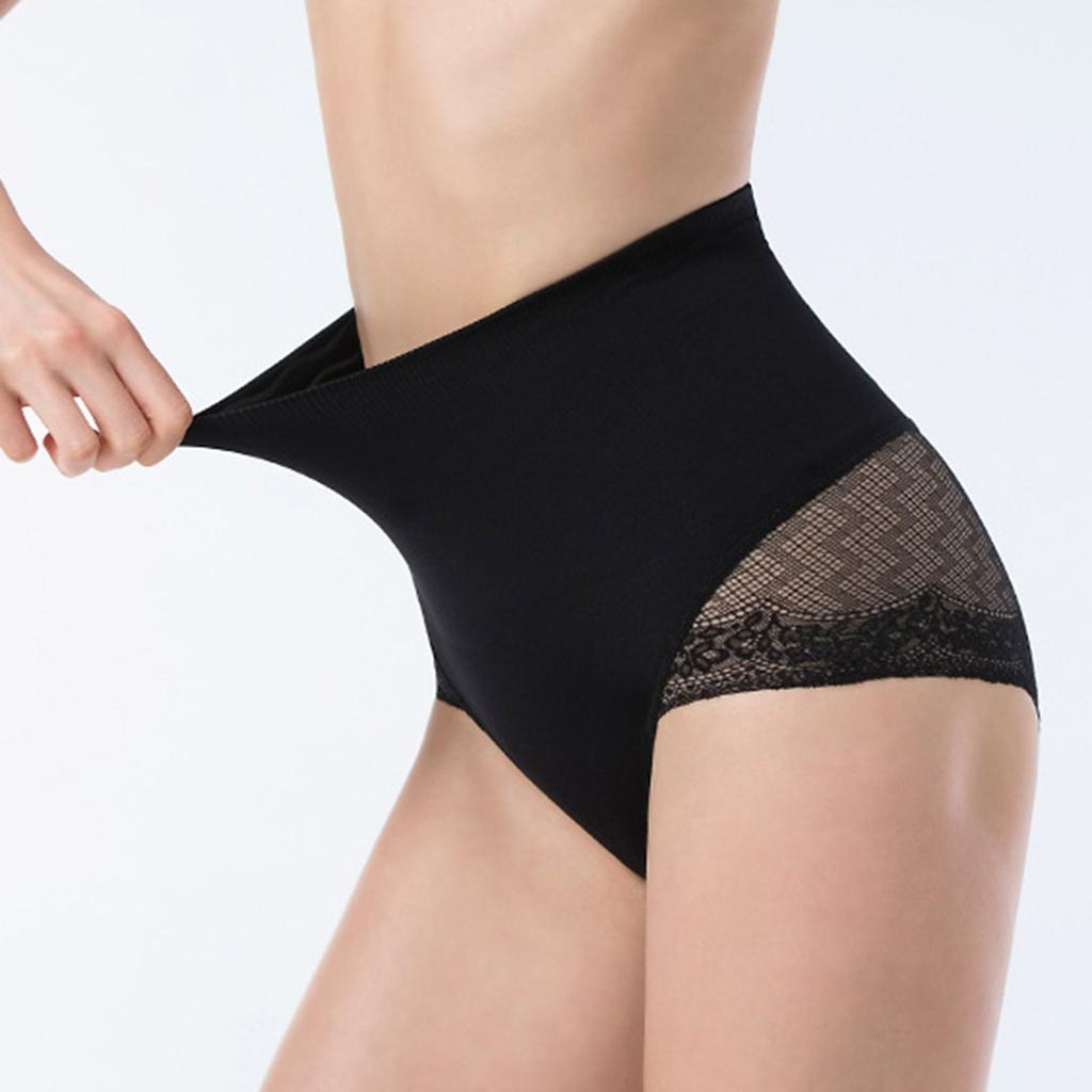 Women's Mid Waist Shaping Pants Large Lace Underwear Tight Fit Body Tight Pants