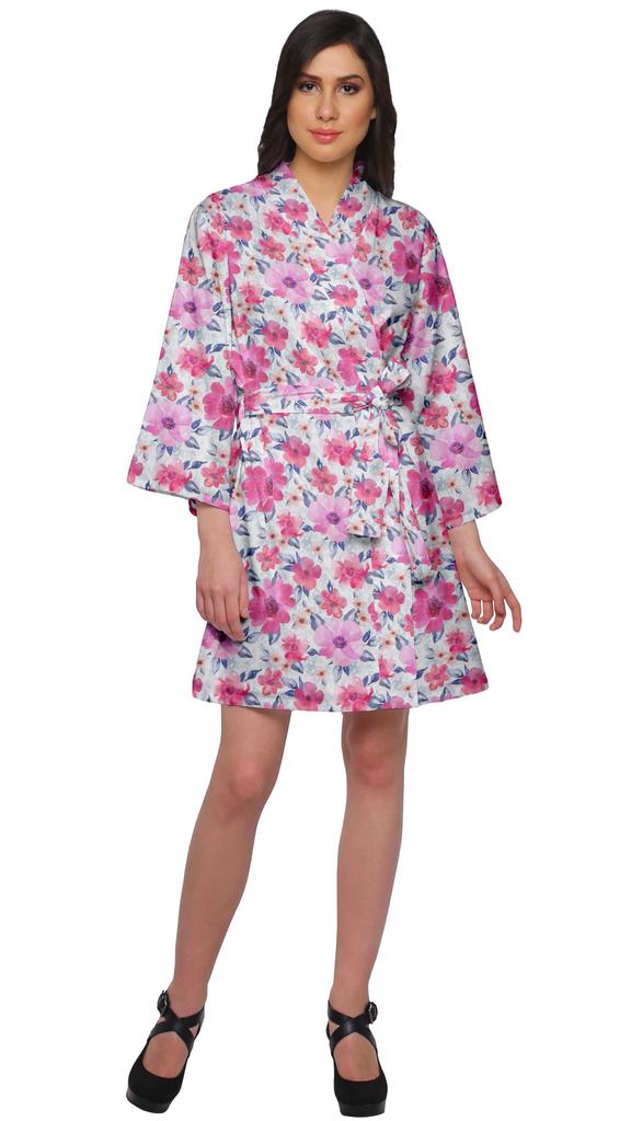 Moomaya Халат с принтом для девочек, кимоно, халаты для женщин, короткие