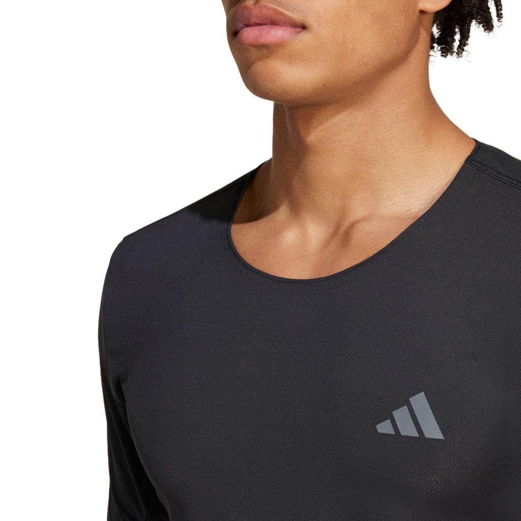 adidas Быстросохнущая спортивная футболка для бега с короткими рукавами, мужские топы, черные IX2831