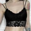Fashion Sexy Sleeveless Vest Crochet Halter Lace Tank Tops Strappy Bralette Bra  Crop Top