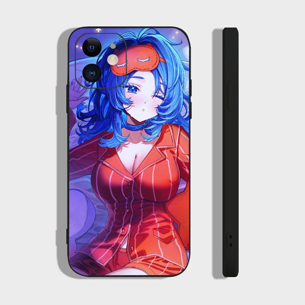 Аниме Спящий Мита Чехол для Телефона Для IPhone 17 Air 16 15 14 13 Pro Max 11 12 Черный Силиконовый Чехол