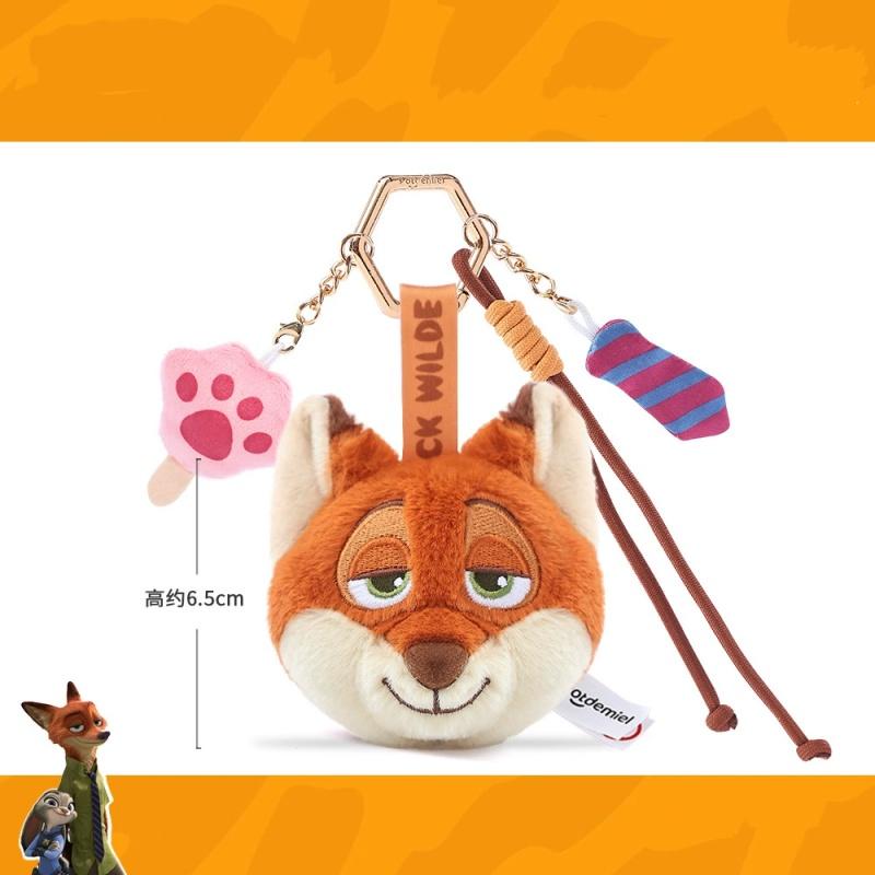 12cm Classic Anime Genuine Zootopia Plush Keychains Small Pendant Bag Hangings Christmas Birthday Gifts For Kids
