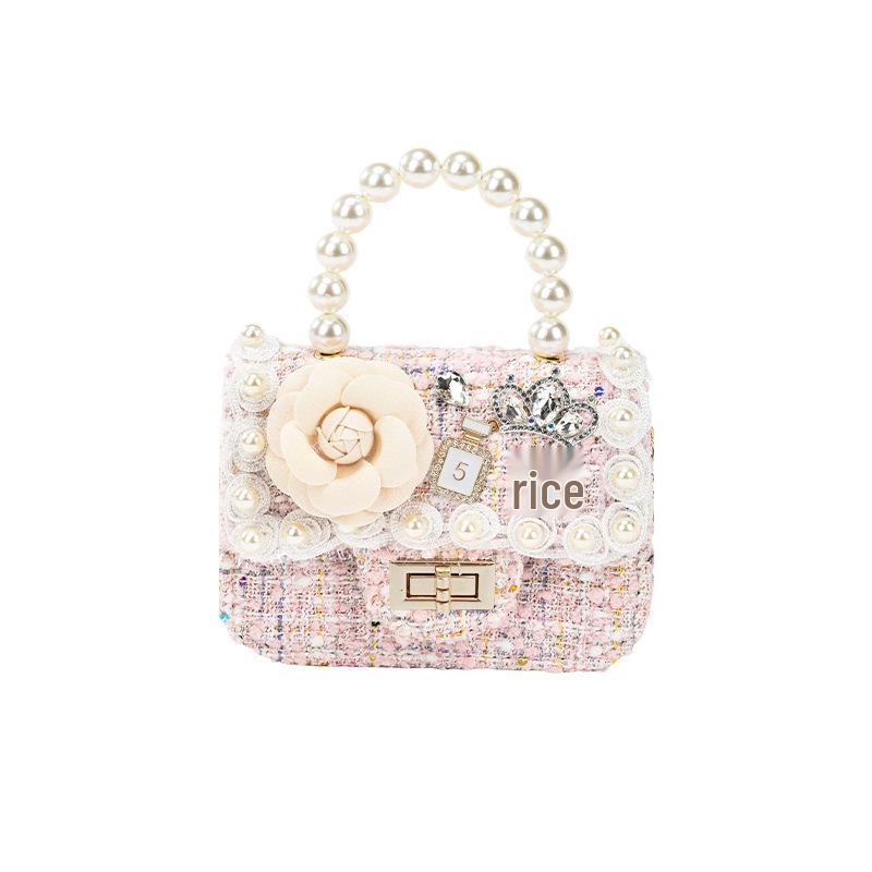 Милая мультяшная женская сумка через плечо с жемчугом и кошелек для монет