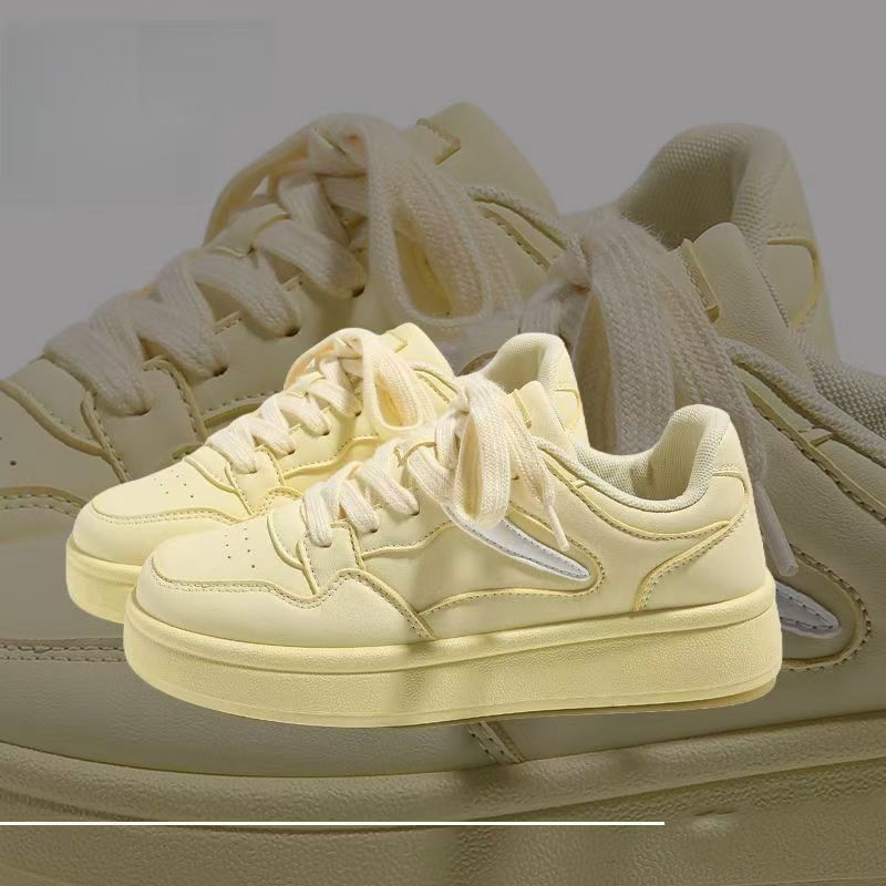 2025 Spring New Women's Shoes Board Shoes Versatile Little White Shoes Breathable Casual Fashion Shoes Campus Platform Sports Shoes