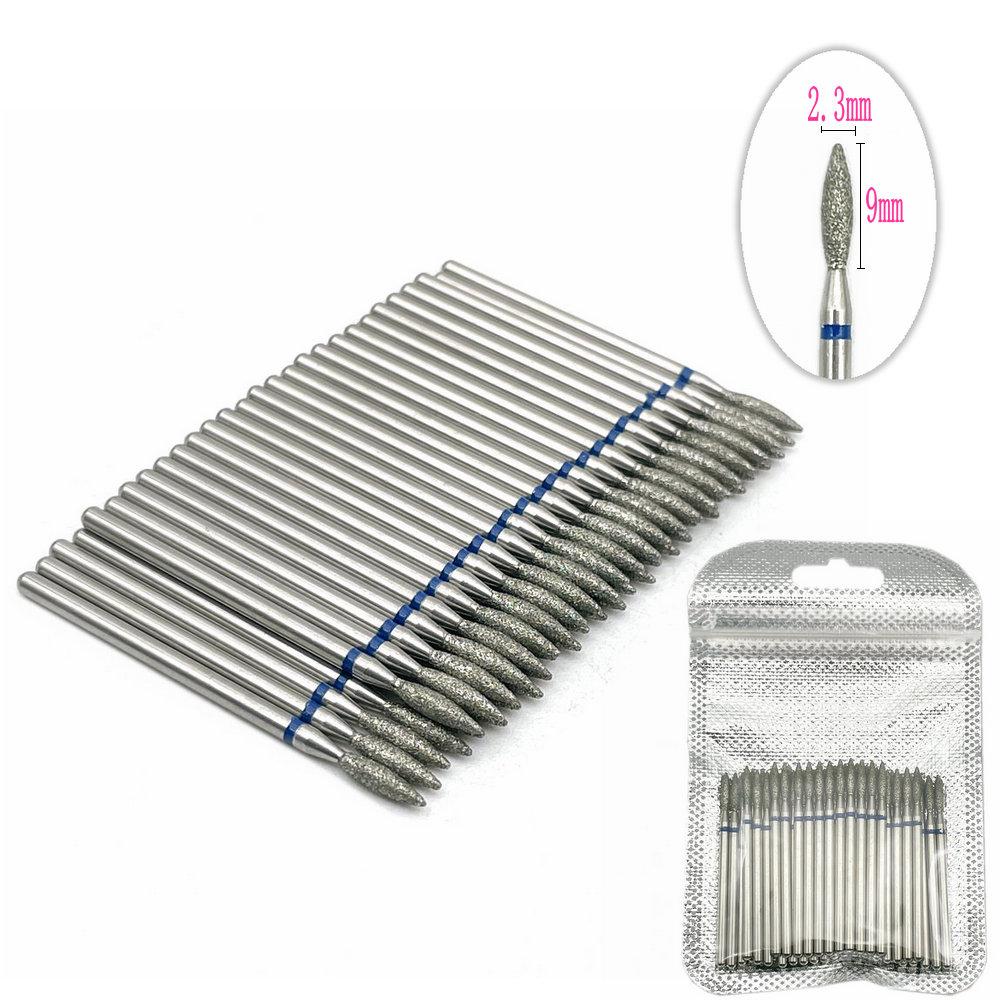 50 шт./упак. алмазные шлифовальные боры для ногтей, сверла для стоматологической алмазной полировки, полировщик для ногтей, фрезы, сверла