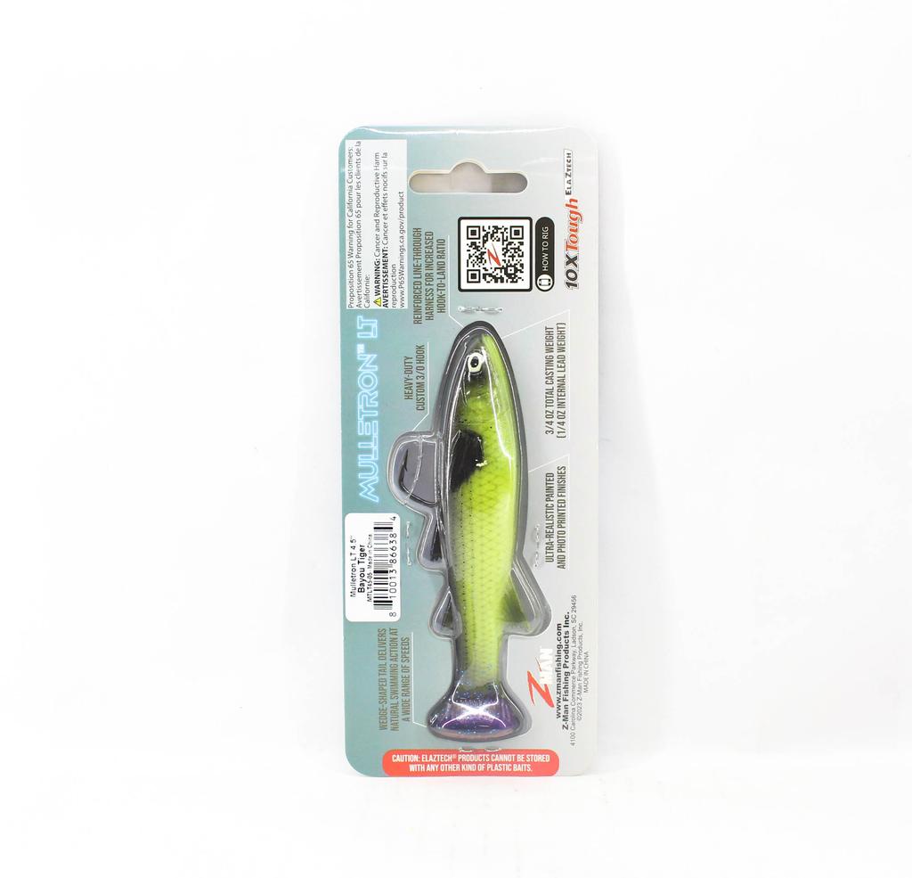 Zman Мягкая приманка Mulletron LT Swimbait 4,5 дюйма Bayou Tiger (6384)