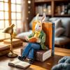 Элегантный настольный Mr для чтения. Кролик из смолы Украшение для дома Гостиной Офиса Настольный Декор для кабинета Поделки