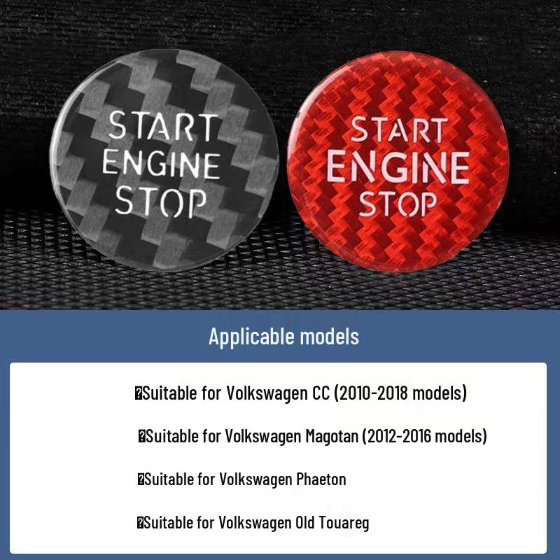 Наклейка на кнопку Start/Stop из настоящей карбоновой fibers для BMW, Mercedes-Benz, Volkswagen, Toyota, Nissan, Honda, Suzuki
