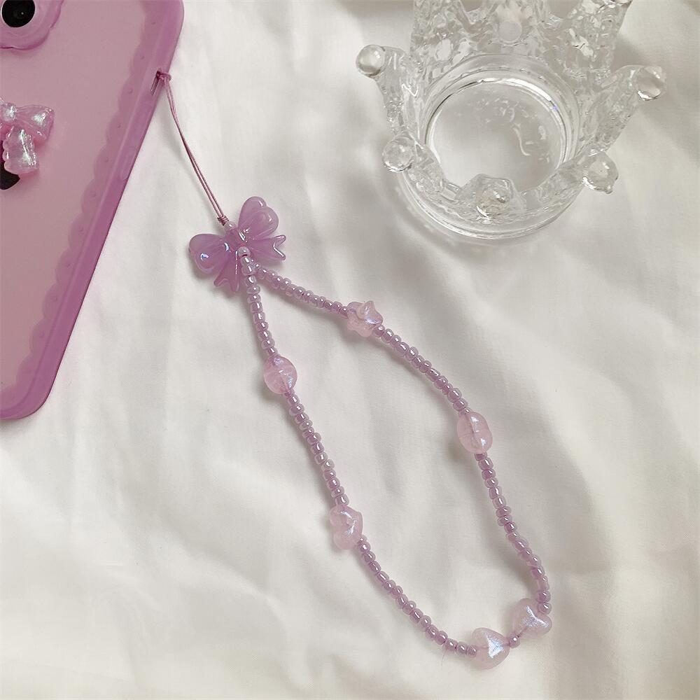 Mobile Phone Lanyard Cellphone Strap Phone Chain Pendant Candy Phone Case Rope Jewelry Keychain for Samsung Huawei iPhone Xiaomi