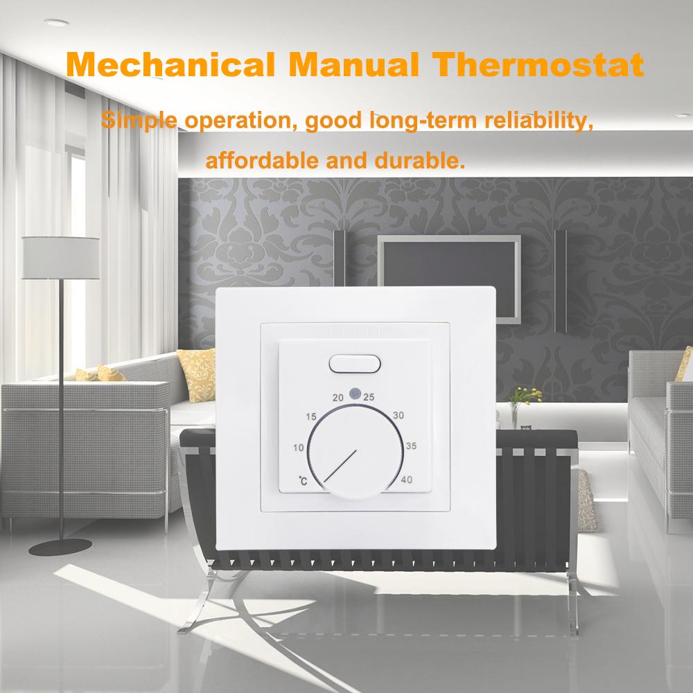 Minco Heat Room Flooring Heating Thermostat 230V AC,50/60Hz 16A Mechanical Temperature Controller With External Sensor Fuel Injectors 6
