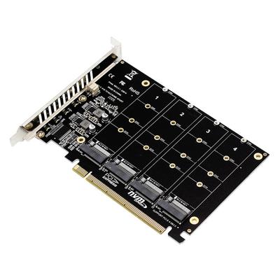 Карта-адаптер M.2 NVME SSD к PCIe X16 Поддержка PCIE Split/PCIE RAID M.2 PCI-E SSD/M.2 Устройство NVME Для Настольного ПК PCI-E m2 адаптер
