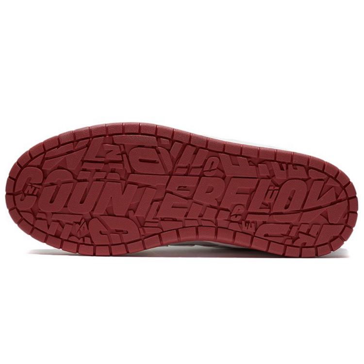 Li Ning CF Tracing Theone Амортизация Скользкая Устойчивая к истиранию Низкие Повседневные Кроссовки Женские Белый Красный AGCT386-1