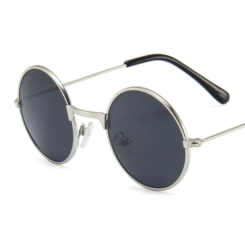 Vintage Metal Round Sunglasses for Kids Fashion Eyewear Glasses Brand Designer Vintage Sun Glasses Anime Cosplay Oculos De Sol