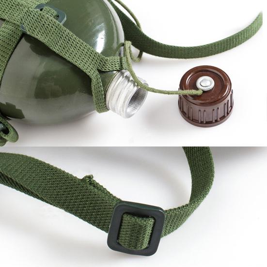 Military Water Bottle Adjustable Strap Water Container Large Capacity Canteen Kettle for Outdoor Camping Hiking Travel Fishing