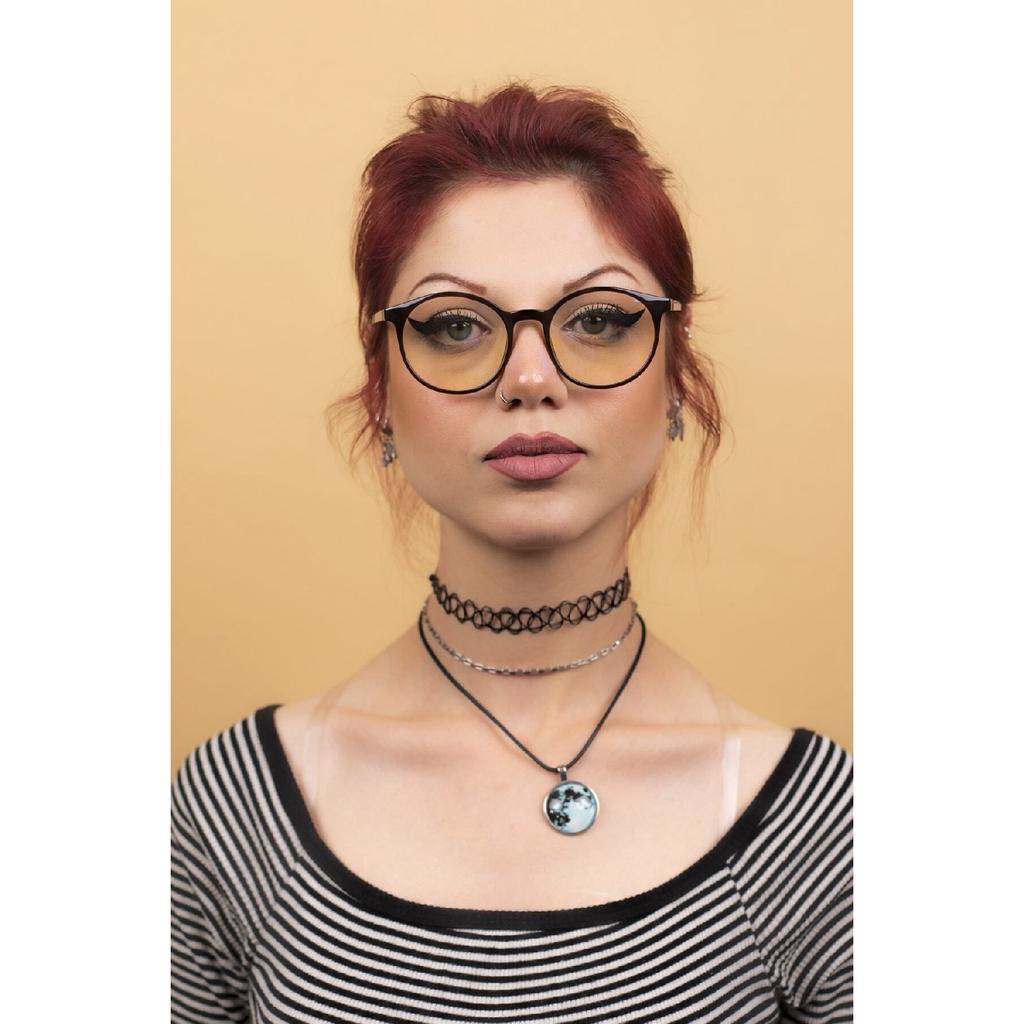 Unisex Bone Brown Blue Light Protected Screen Glasses (computer Screen Glasses)