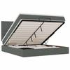 Cadre de lit avec matelas - Maison Exclusive - 180x200 cm - Tissu gris foncé - Rangement sous le lit