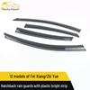 Fiat Viaggio/Ottimo Hatchback Rain Guards with Decorative Plastic Strip