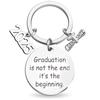 Stainless Steel School Graduate Pendant Gifts Engraved Commemorative Keyring  Celebrate Party