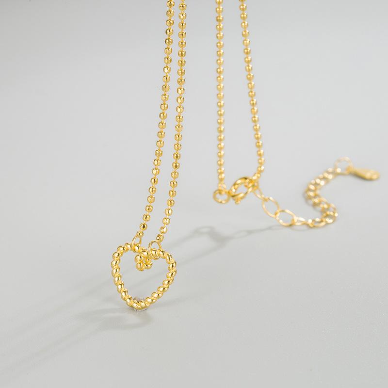 Нишевое ожерелье из стерлингового серебра 925 пробы, чрезвычайно простая сверкающая текстура, ожерелье Love, женская цепочка на ключицу, модный тренд