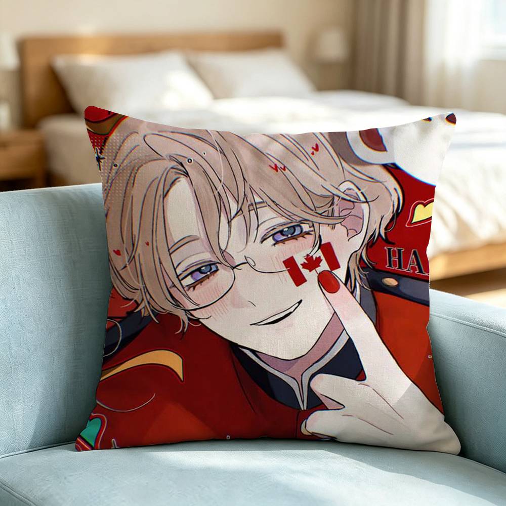 Canada Hetalia-A Williams Pillow Case Square Double-Sided Sofa Cushion Cover Bedroom Bedside Pillow Gift