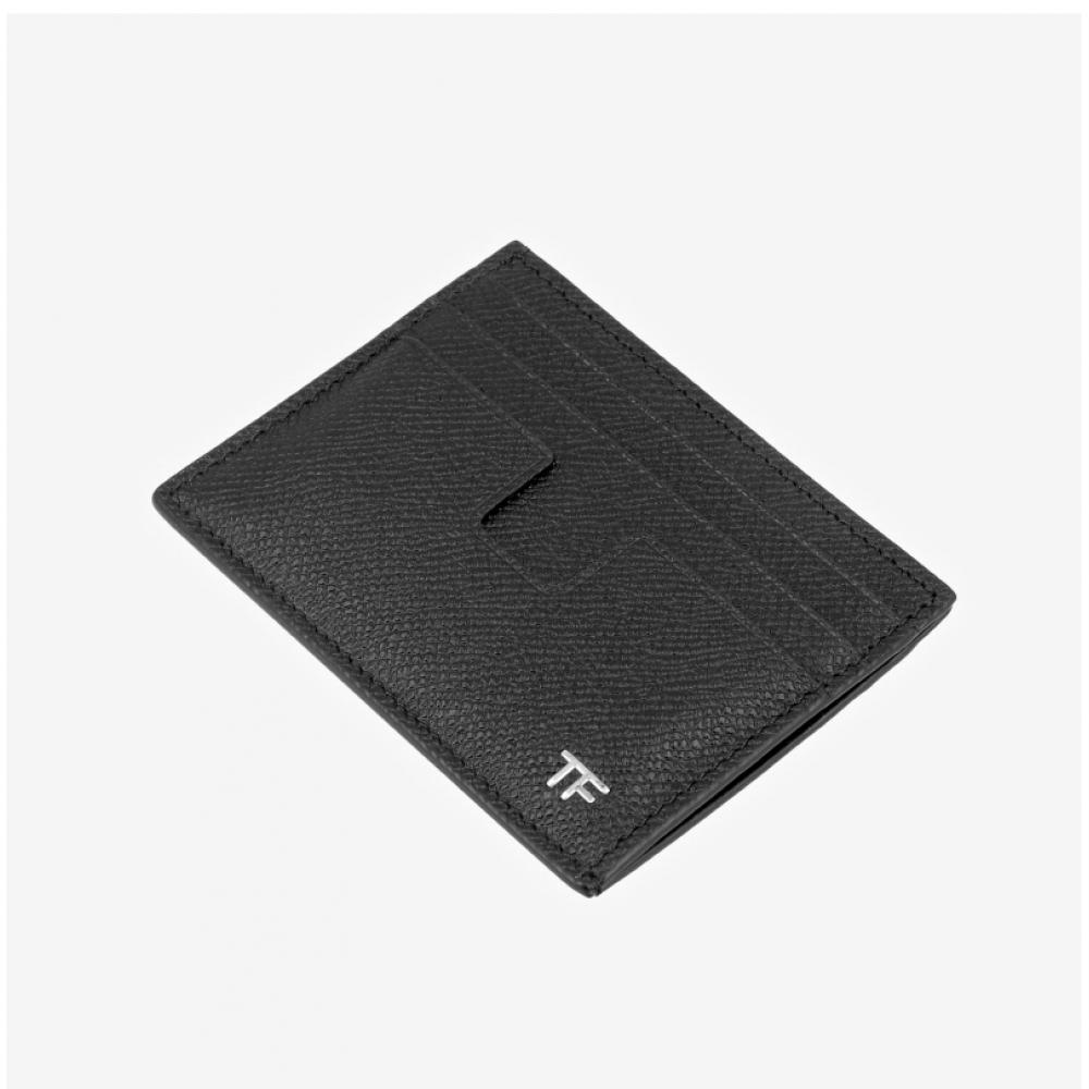 Tom Ford Card Holder Tf Logo Grain Leather Ym233 Lcl081s