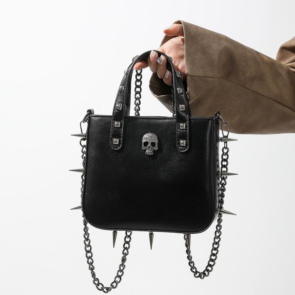 Забавная индивидуальная сумка трендовая модная сумка Willow Nail Chain Bag Cross Skull на одно плечо женская сумка через плечо
